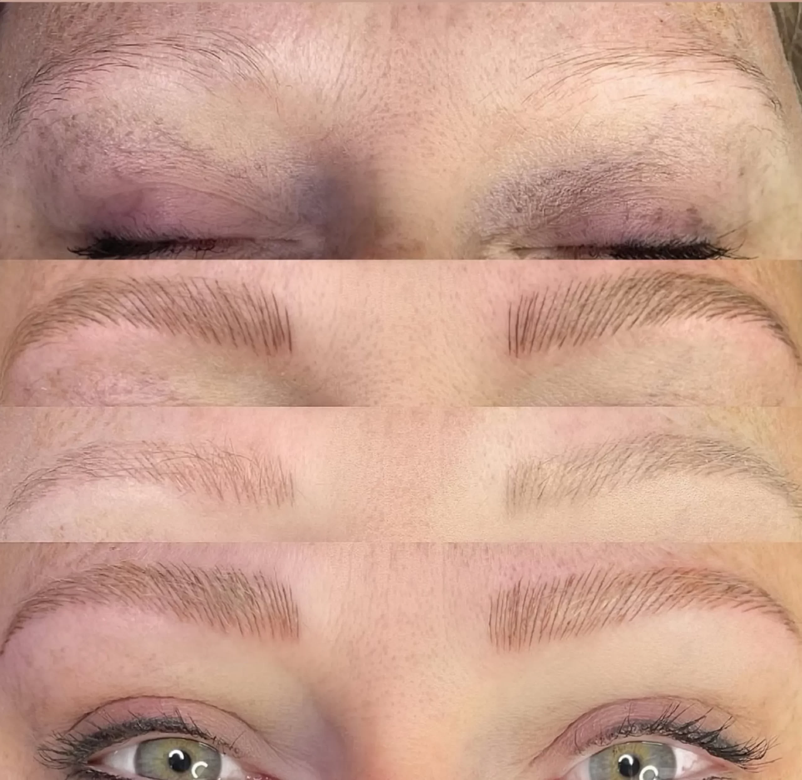 eyebrows microblading before and after