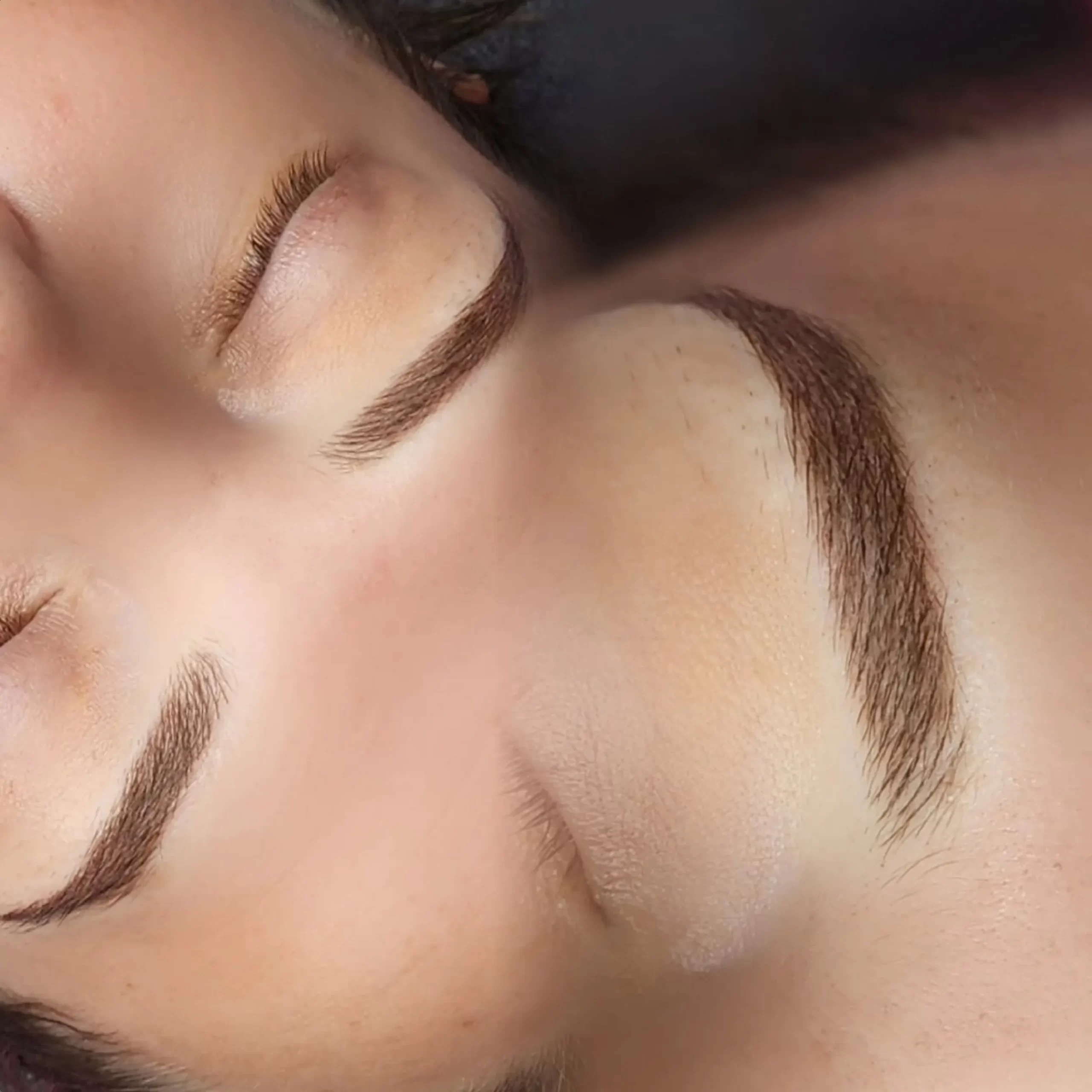 eyebrow feathering before and after