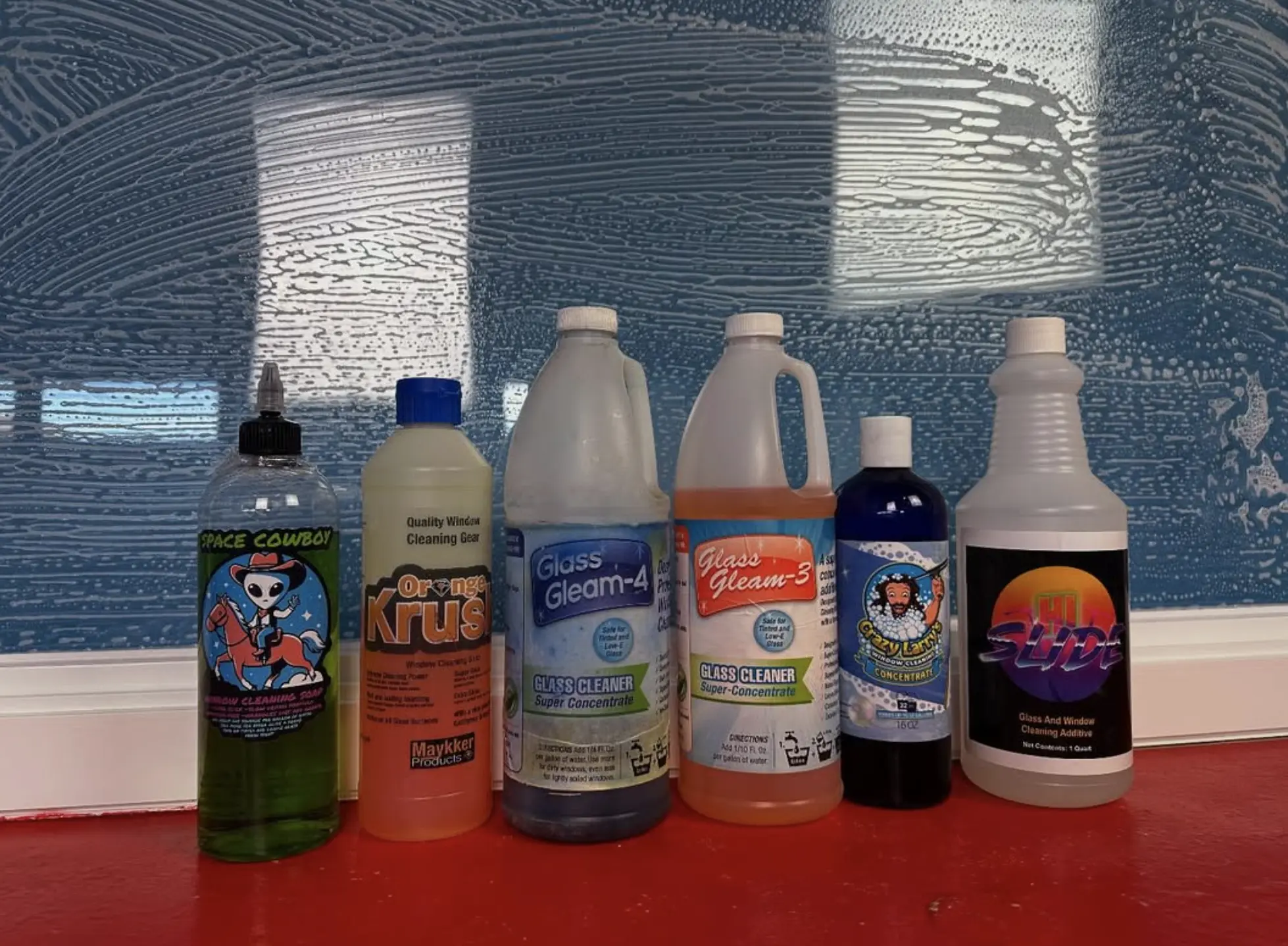 washing-up liquid to clean windows