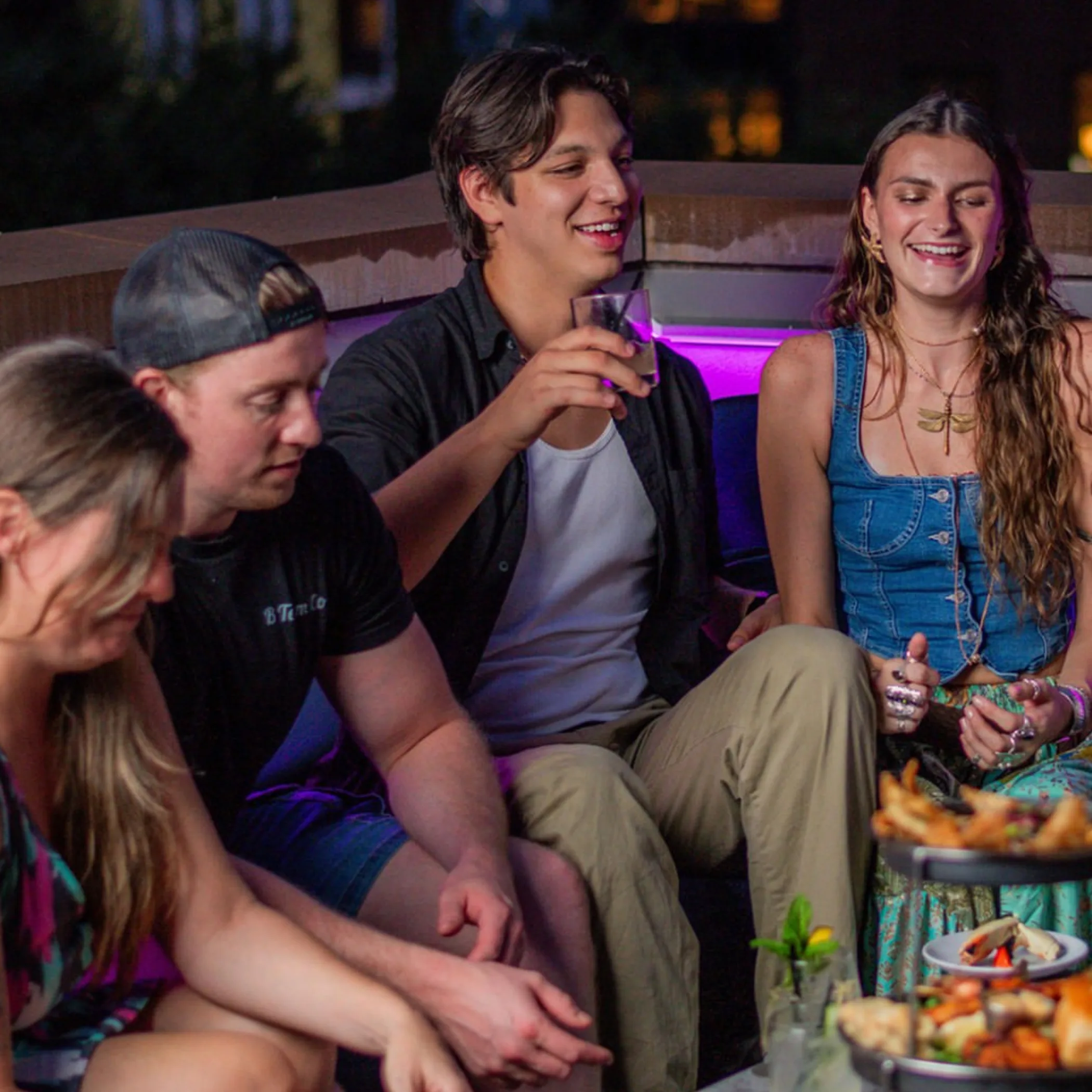 vibrant city nightlife at night