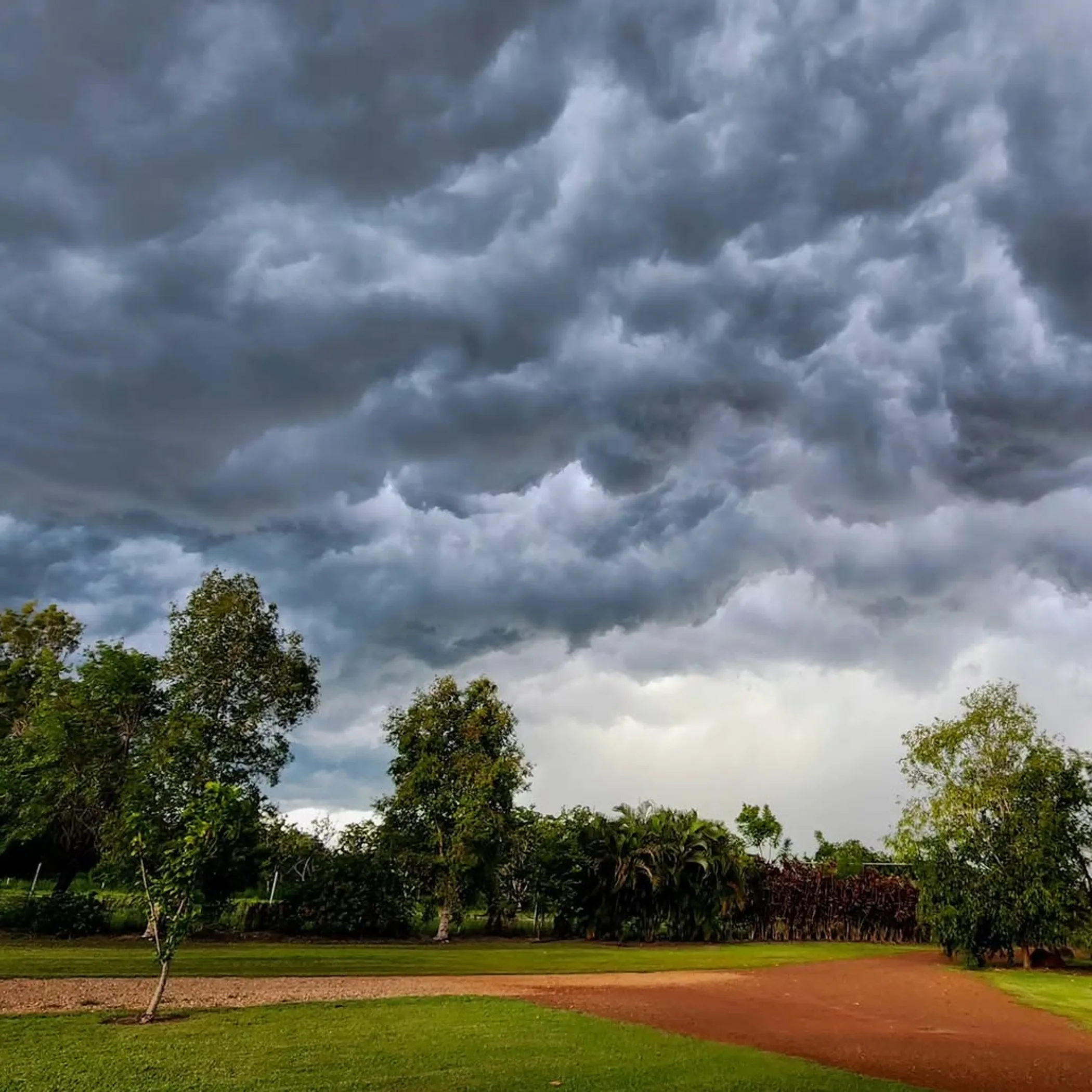 storm clouds over northern territory landscape