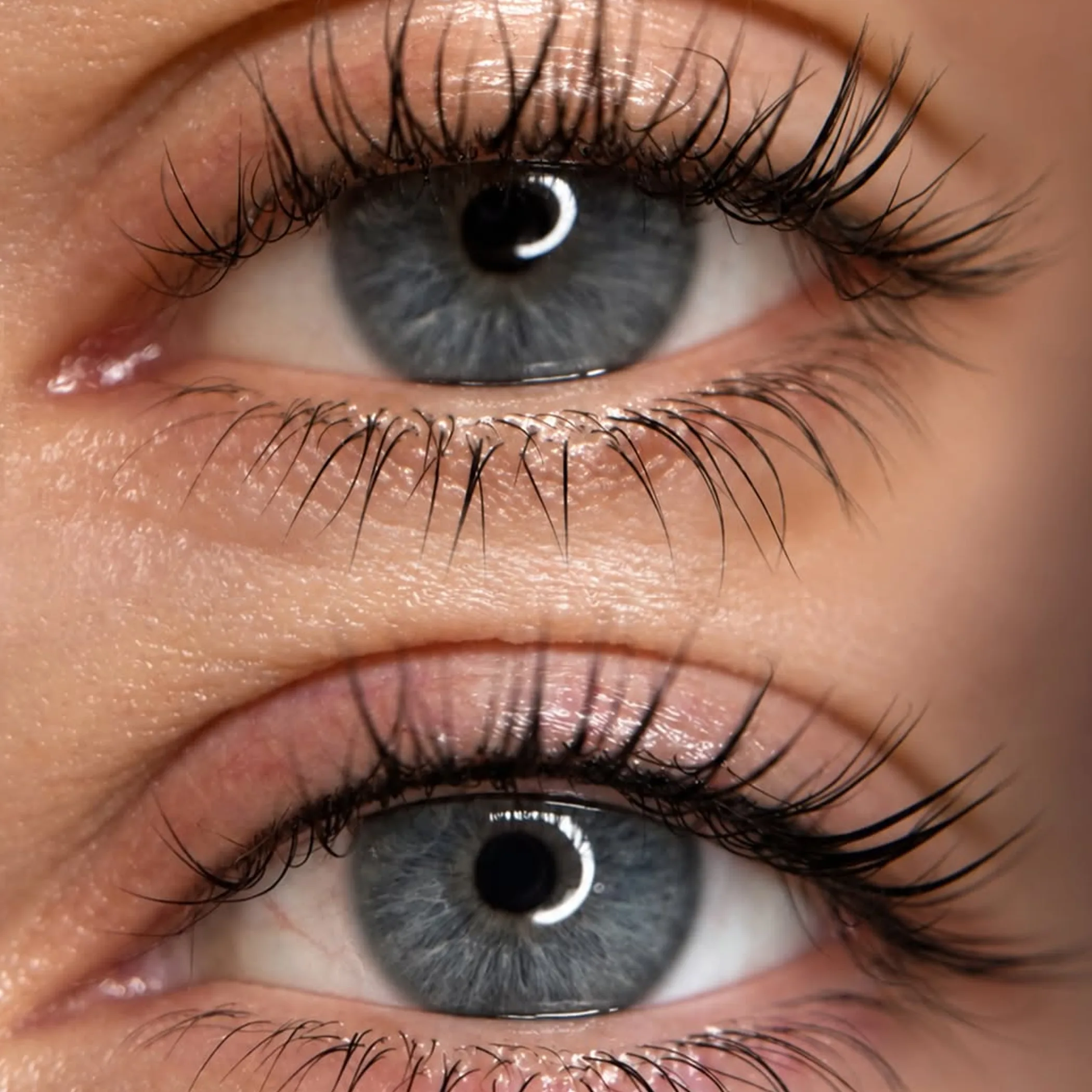 subtle permanent eyeliner and enhanced lashes
