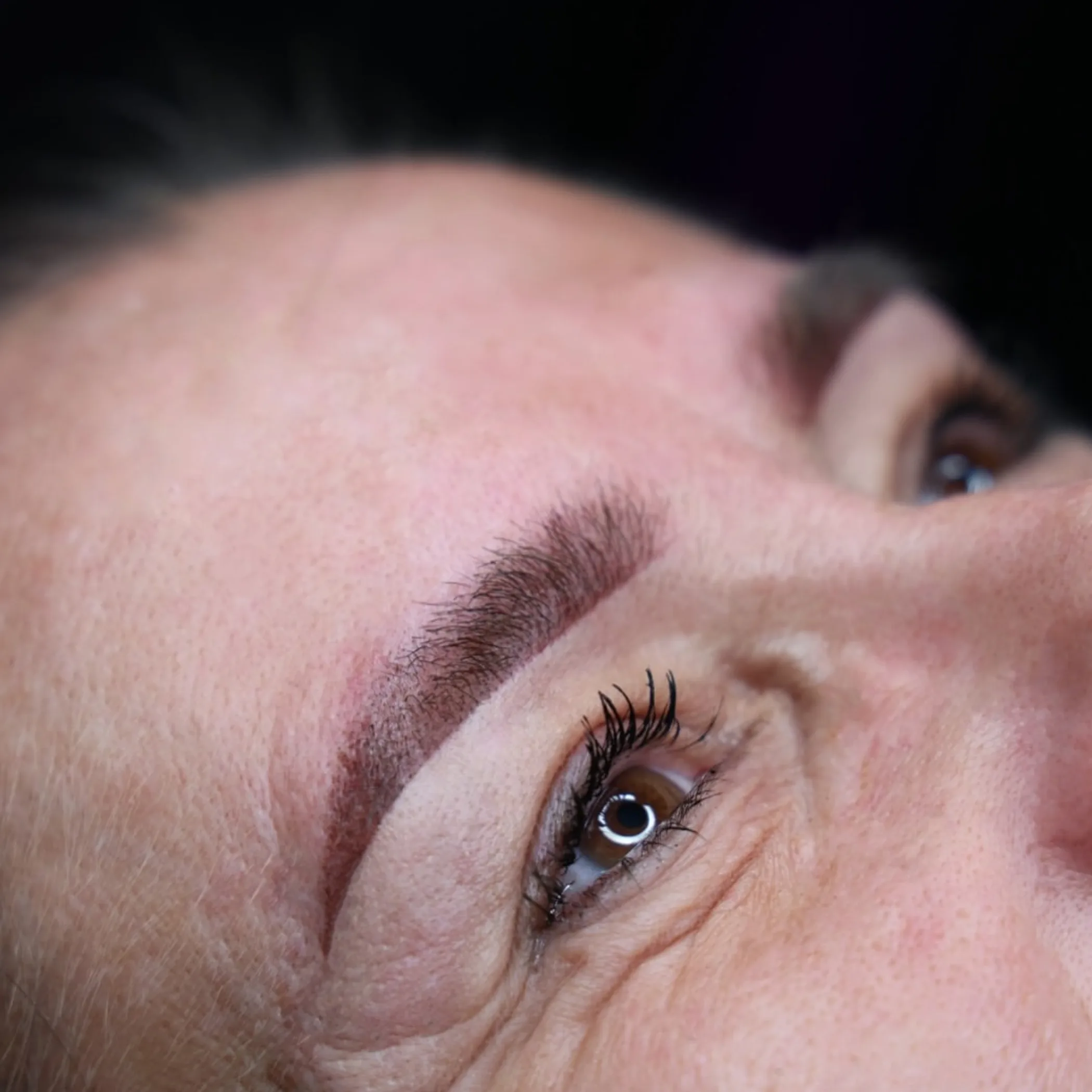 permanent makeup brows close-up