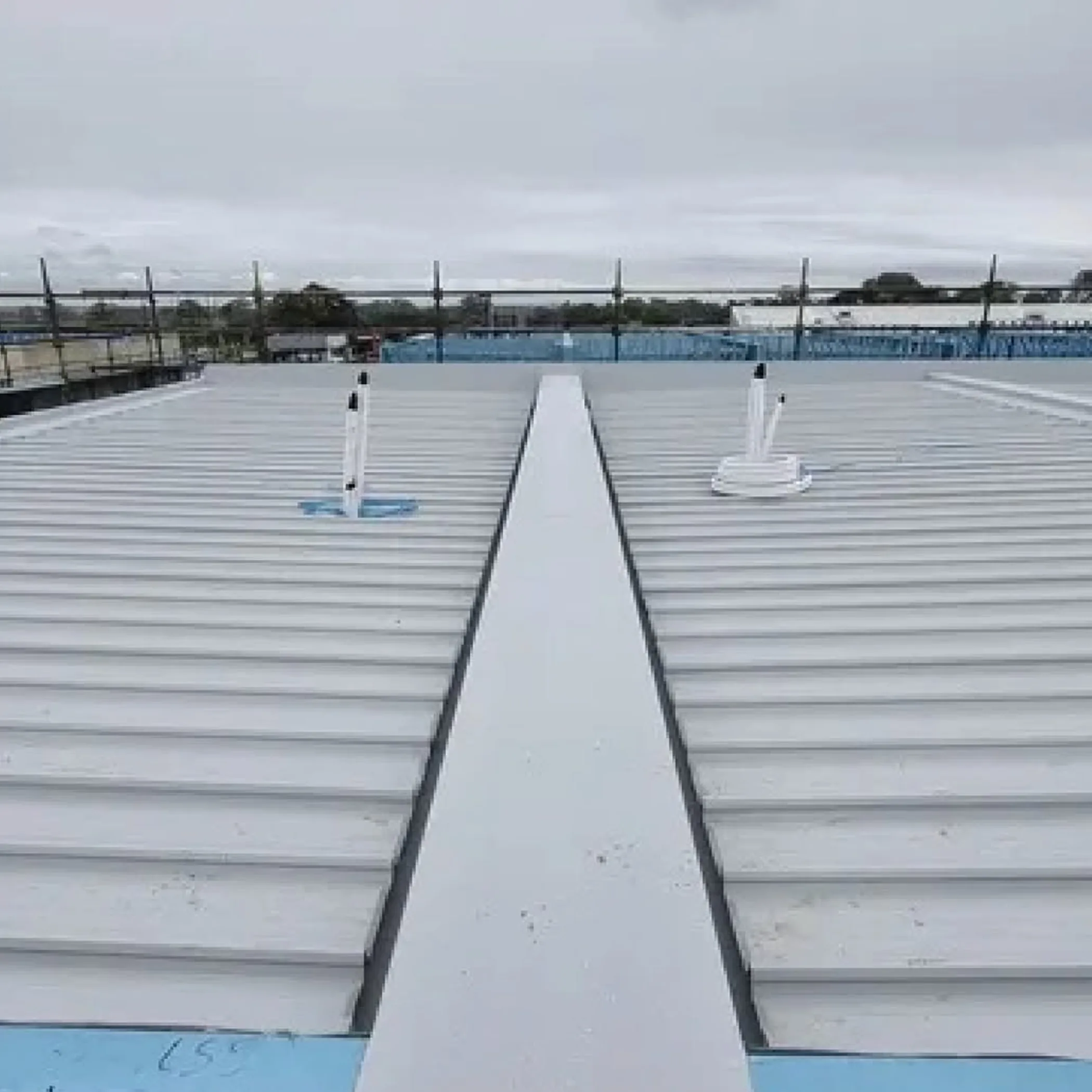 clean metal roofing installation