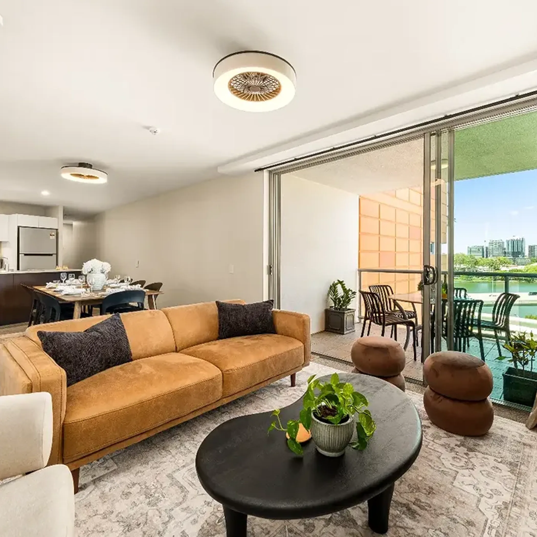 spacious accommodation with river views